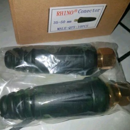 Rhino Socket Konektor Male DKJ 35 - 50 mm - Rhino Connector Euro Plug Male  10 Pcs