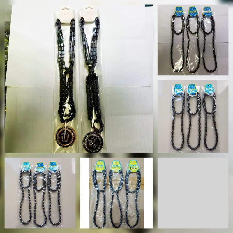 Kalung Set Gelang Batu Black Jade Kesehatan Murah Grosir