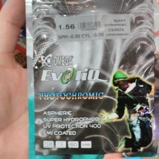 Lensa kacamata omega evoliq photochromic sudah ada efek daun talas