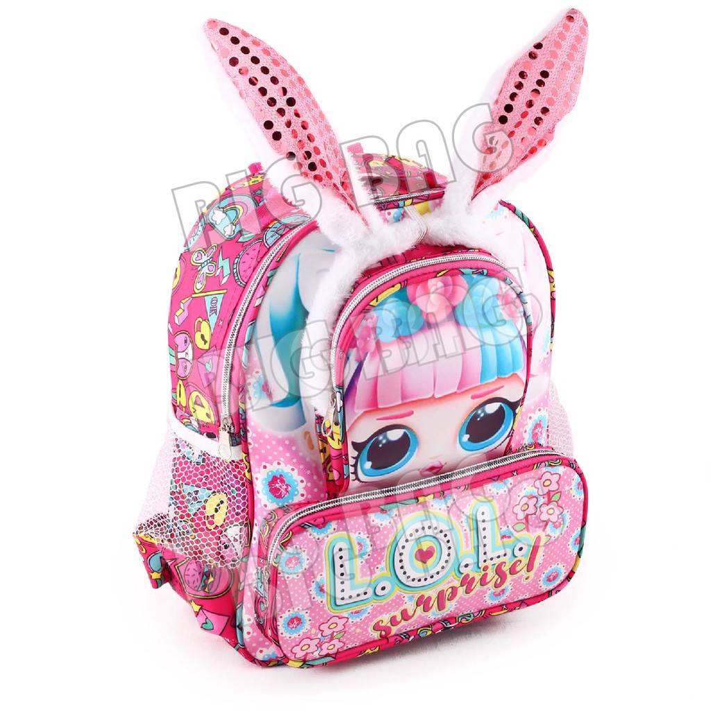 PTS - Ransel Sekolah Anak Perempuan Karakter - LOL SURPRISE - BE COOL BE YOU - WITH CUTENESS BUNNY - PINK