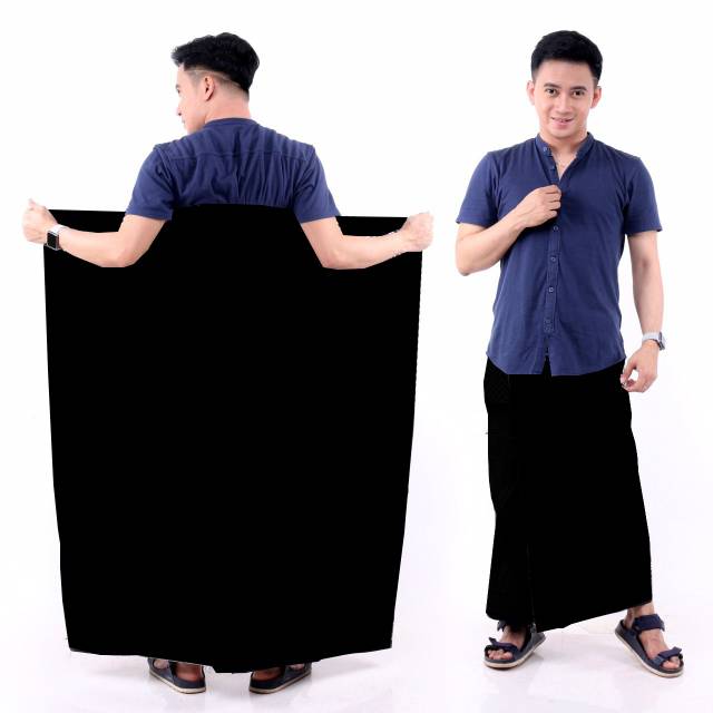 Sarung Hitam Polosan halus/Sarung goyor polos