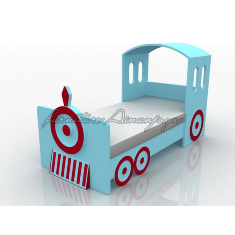 tempat tidur anak lucu model mobil size 90x200cm