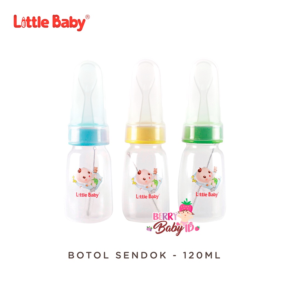 Little Baby Botol Sendok Bayi 120 Ml Perlengkapan Makan Bayi MPASI Berry Mart