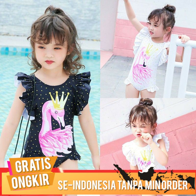 Bajurenanganak Import Baru Lahir Anak Bayi Perempuan Flamingo Cetak Bikini