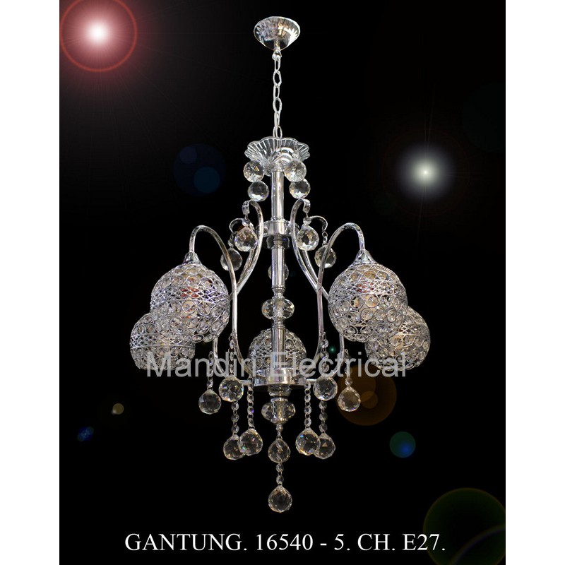 Lampu Hias Gantung Crystal Ruang Tamu 16540 / 5