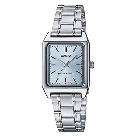 Jam Tangan Wanita terbaru Stainless Steel Strap CASI0 Silver V007,  FREE BOX DAN BATRAI, COD