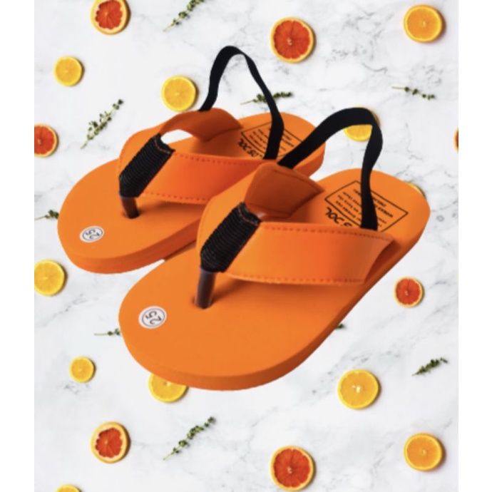 BUAH JERUK SANDAL ANAK BABY TALI BELAKANG ORANGE PROMO NEW