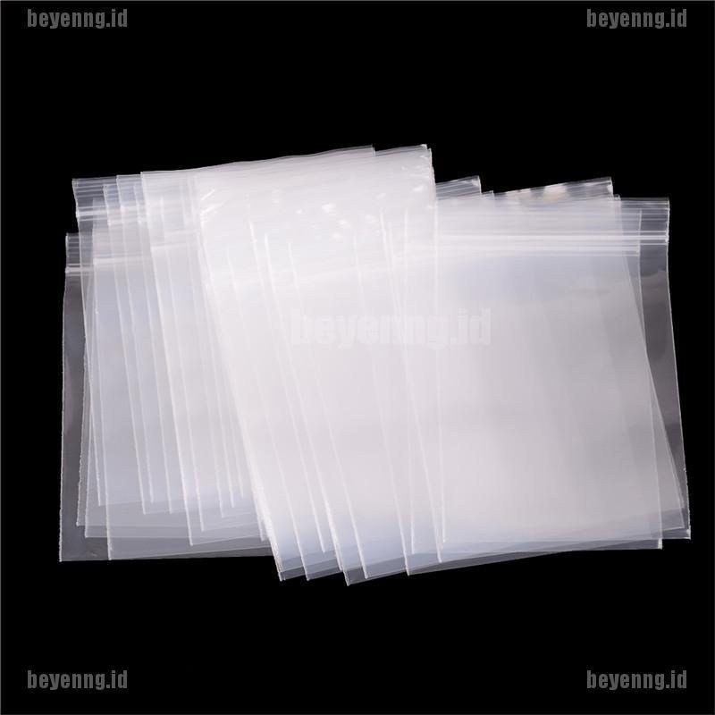 Bey 100pcs Kantong Plastik Tebal 0.12mm Dengan Zip Lock Resealable