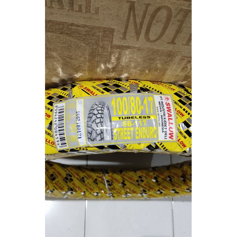 Ban Swallow 100/80 - 17 SB 117 SB117 Street Enduro Tubeless