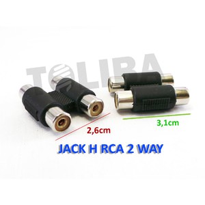 jack H rca 2 way / connector sambungan rca 2p 2-2