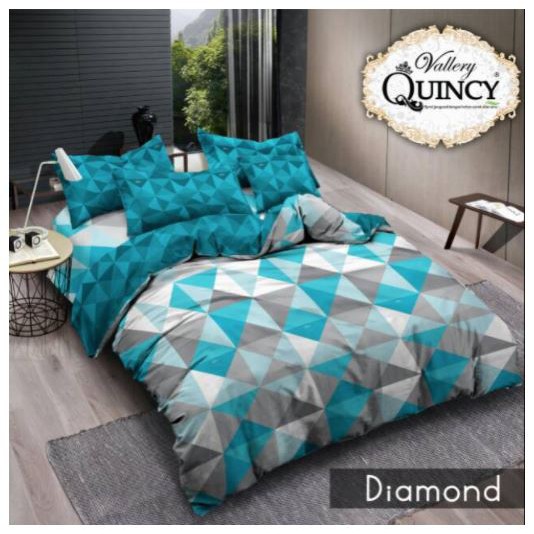 Sprei Vallery Quincy Motif Diamond - Sprei King T.30 Vallery Jacguard Motif Diamond
