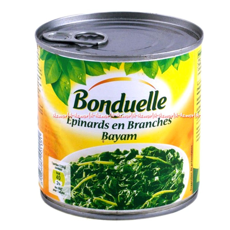 Bonduelle Epinards en Branches 400gr Sayur Bayam Instan Kaleng Siap Saji Bondule Makanan Kaleng