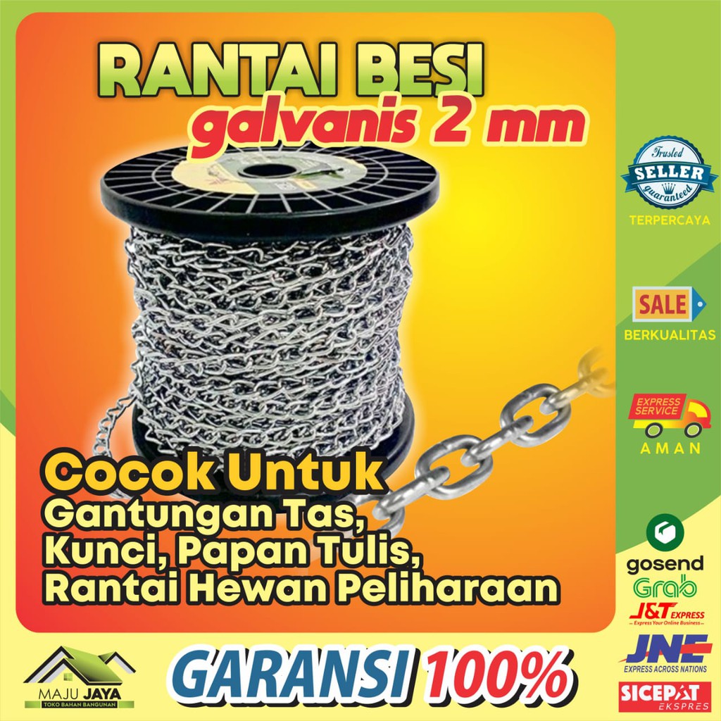 RANTAI KECIL 2 MM RANTAI MOTOR MOBIL RANTAI HEWAN METERAN