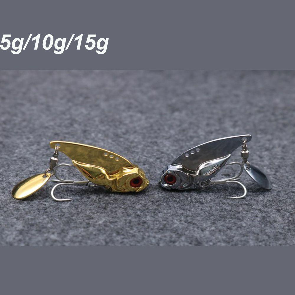 TOP Umpan Pancing Logam 5g 10g 15g Sendok Tenggelam Putar Logam Payet Treble Hook