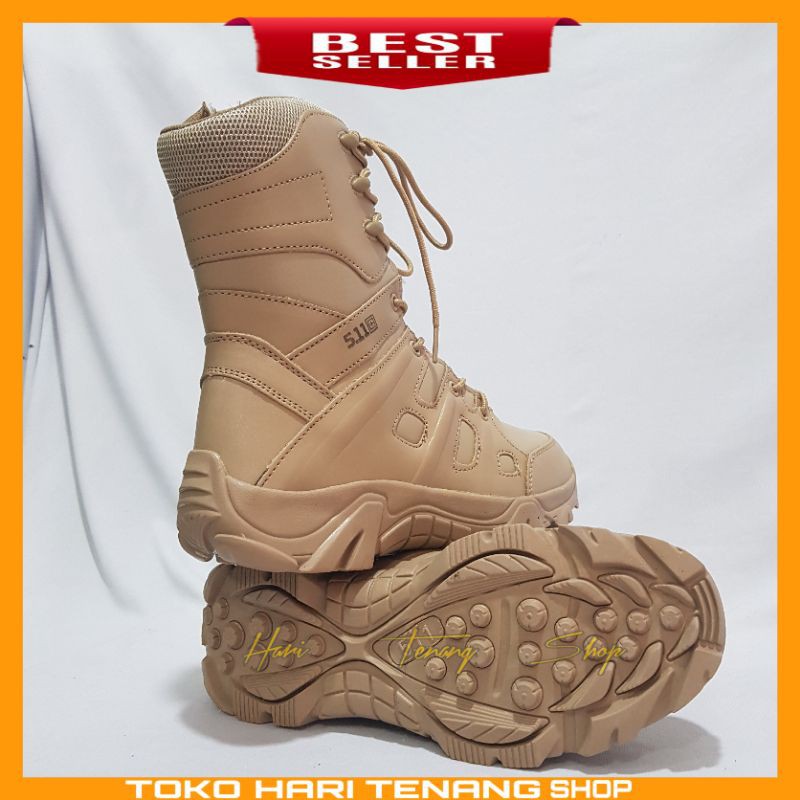 Sepatu tactical 511 pria dan wanita warna cream atau khaki /sepatu boots tactical army militery bahan cordura Nylon import anti selip dan waterproof(067