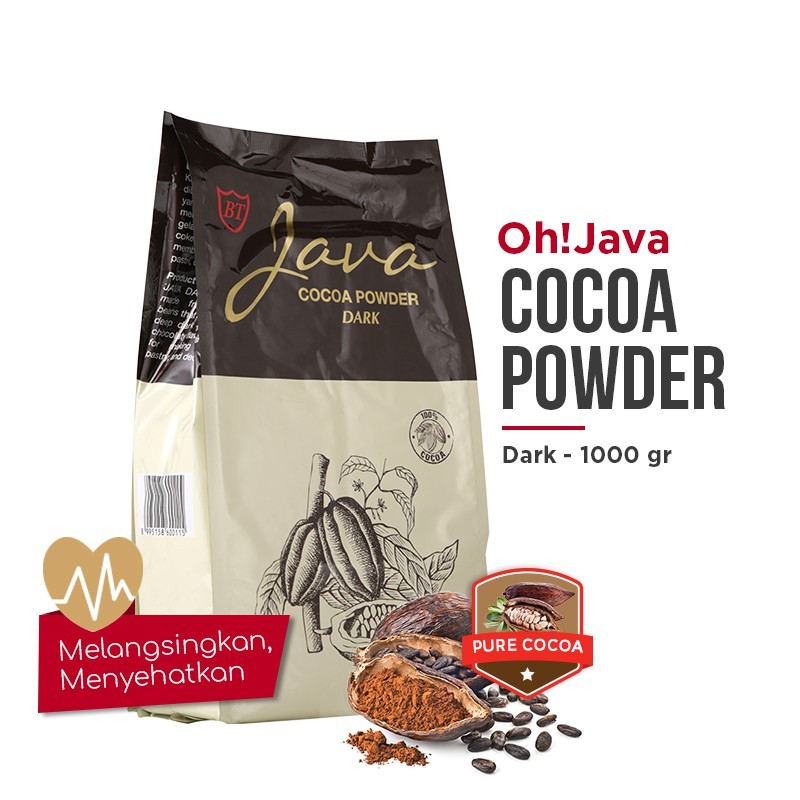 Oh!java Dark Cocoa Powder 1000g x 1pcs - Cokelat Bubuk Asli | Shopee ...