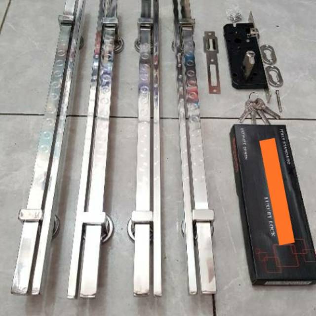 Handle pintu rumah set kunci panjang 120 cm
