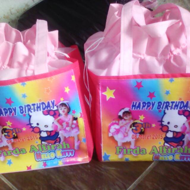 

Goodie bag ultah serut custom karakter