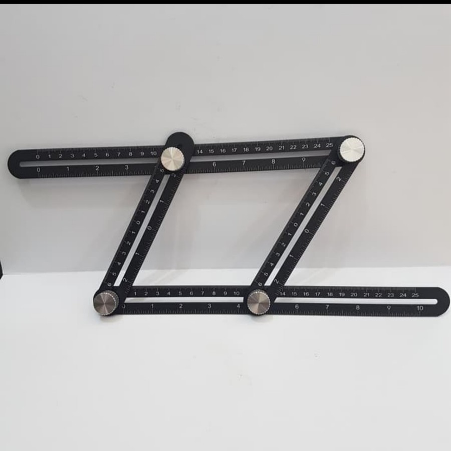 

Solid Penggaris siku tukang multi fungsi siku 4 sudut 25 cm x 6 cm