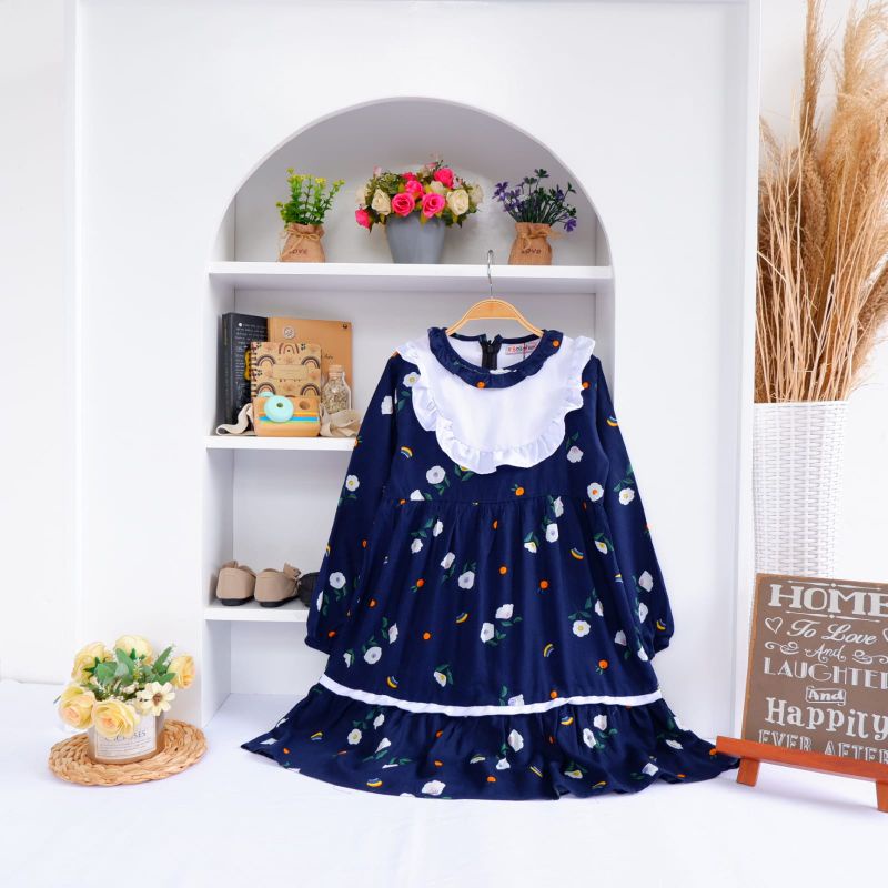 Gamis rayon anak 2-6 tahun | Lisa Gamis Midi | gamis anak | gamis anak PAUD TK | dress anak