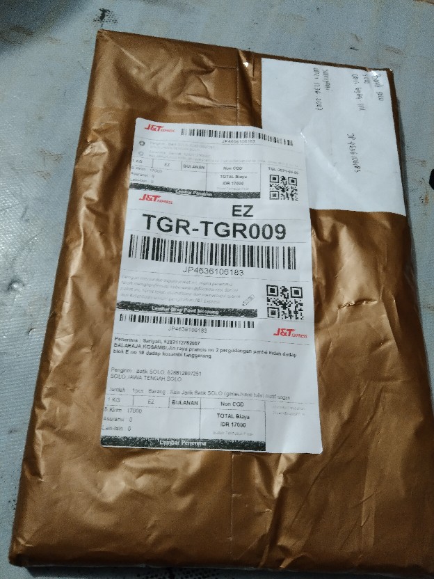 Kain Jarik Batik Solo (genes/semi Tulis) Motif Sogan Parang Rusak