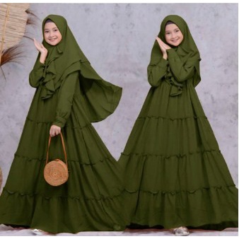 baju gamis anak perempuan umur 12 tahun terbaru 2021 aina kids army