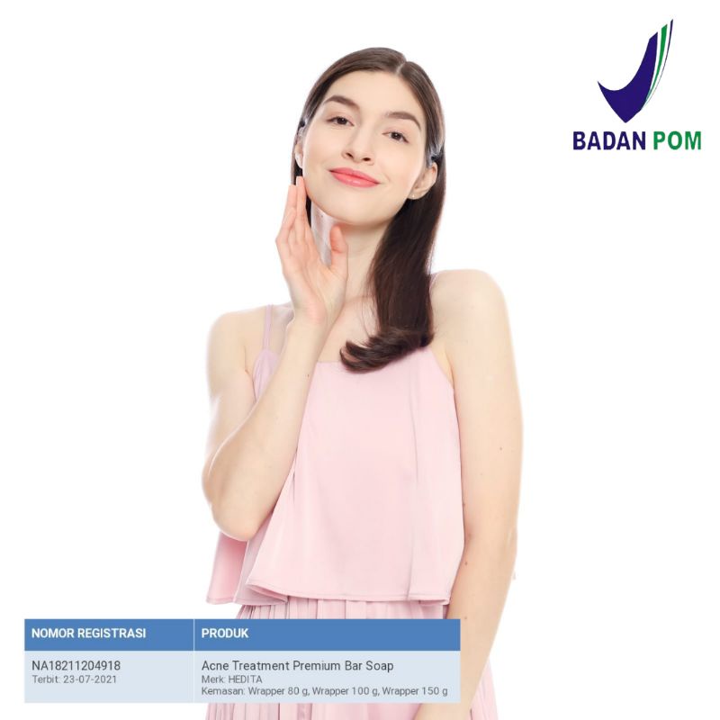 BPOM HEDITA ACNE TREATMENT PREMIUM BARSOAP 80GR