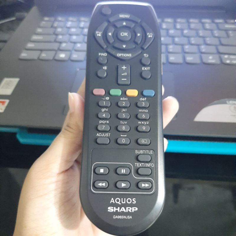 REMOTE REMOT TV SHARP AQUOS LED LCD GA965WJSA ORIGINAL ASLI