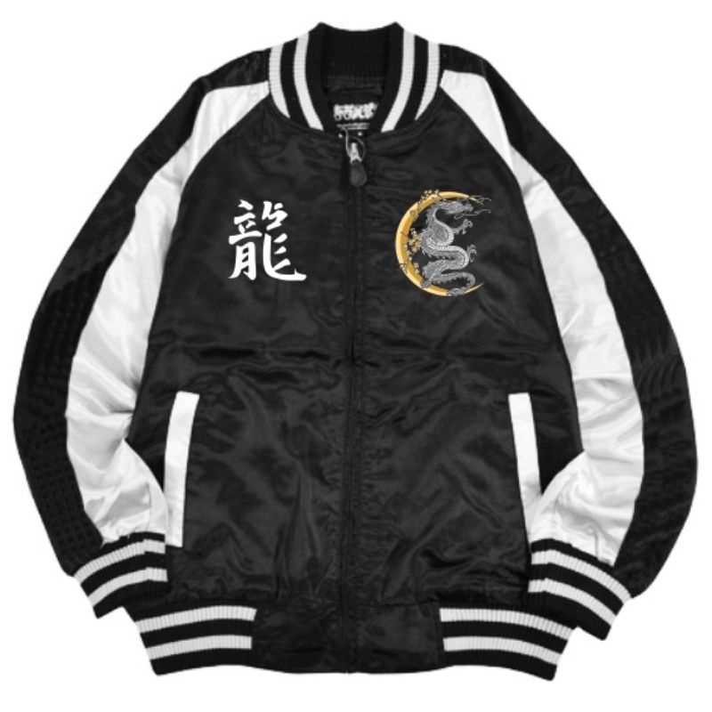 JAKET BOMBER VARSITY SUKAJAN BASEBALL DRAGON