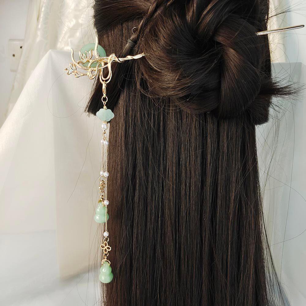 NEEDWAY Women Hair Sticks Hiasan Kepala Hiasan Kepala Mutiara Pengantin Untuk Perempuan Bunga Pendent Chinese Hair Fork