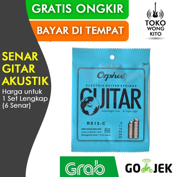 Senar Gitar Elektrik Orphee RX15 RX17 RX19 Senar Gitar Orphee Elektrik 009 010 011