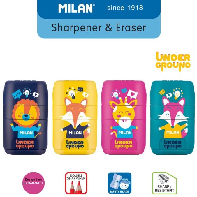 

Milan Sharpener & Eraser Compact Underground (1 Pcs) #47061UN
