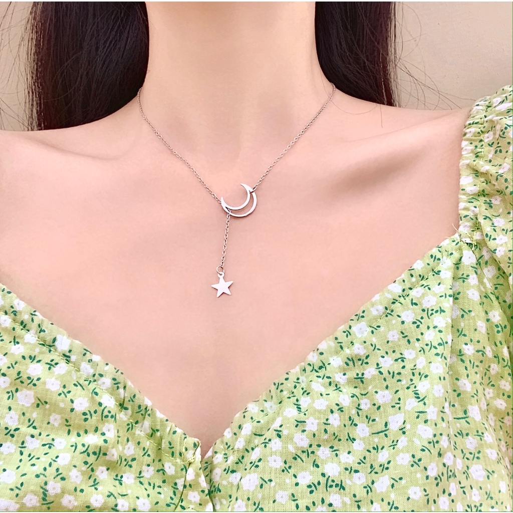 Kalung Choker Dengan Liontin Daun Clover Warna Silver Untuk Wanita