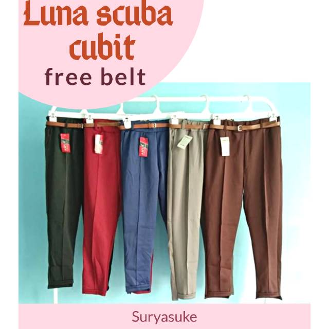 Luna scuba + free belt - celana wanita -celana sabuk 1kg muat 4pcs