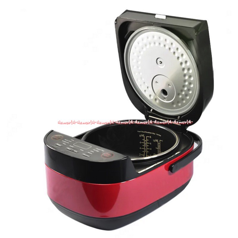 Klaz Rice Cooker Digital Red Black 1.5L Memasak Nasi Bubur Sup Kukus Biji-bijian Kue Claypot