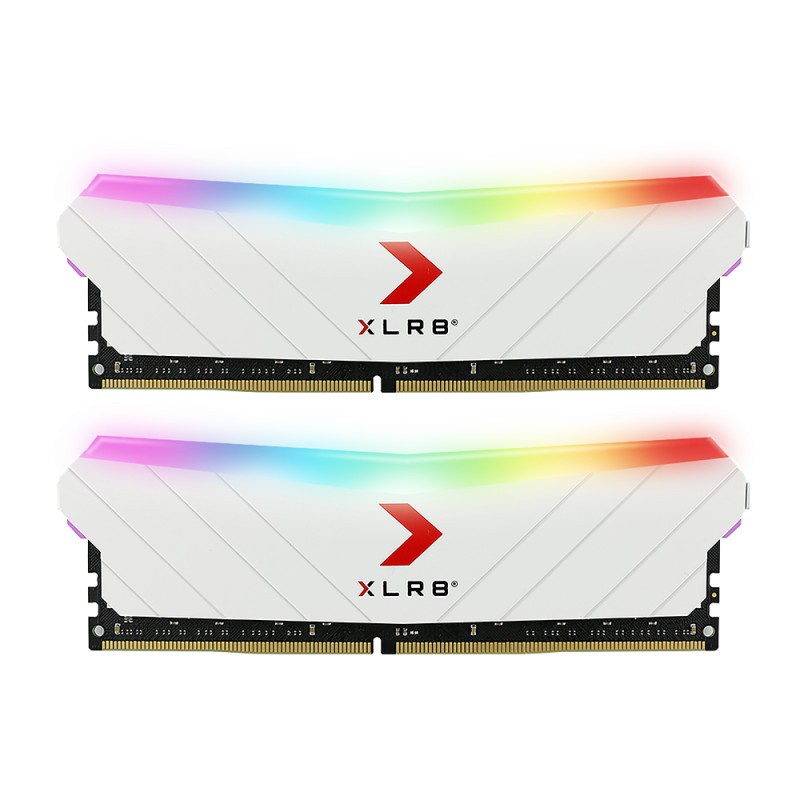 MEMORY PNY XLR8 16GB KIT DDR4 2x8GB 3200MHZ  RGB WHITE EDITION
