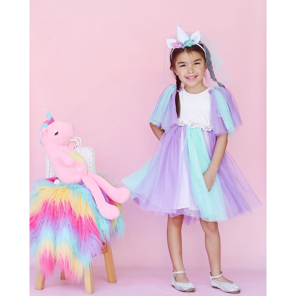 Dress Little Ponny Anak Unik FREE BANDO /Gaun Pesta Anak/Dress Anak