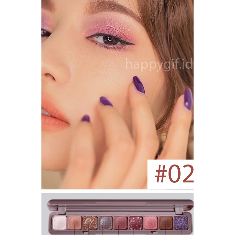 LAMEILA Palet Eyeshadow 9 Warna Unik Berkilauan Matte Fashion Glamor Eye Shadow Makeup LA034