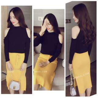 SZXVNWF Baju Knit Atasan Rajut Atasan Knit Atasan Hitam SZXVNWF Baju Knit Atasan Rajut Atasan Knit Atasan Hitam