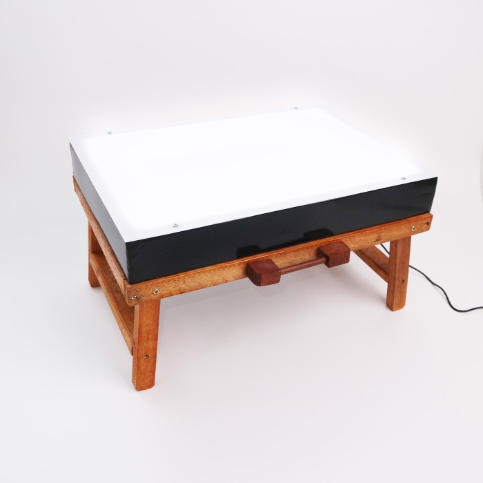 

(BISA COD) Meja Gambar Lipat A3 Jiplak / Tracing Light Box untuk Design & Arsitek - Hitam