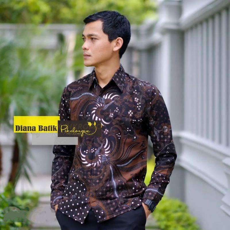 TERBARU Baju Batik Pria Gus Azmi Syubbanul Muslimin Hadroh Azzahir Santri muslim, Modern Lengan Panjang