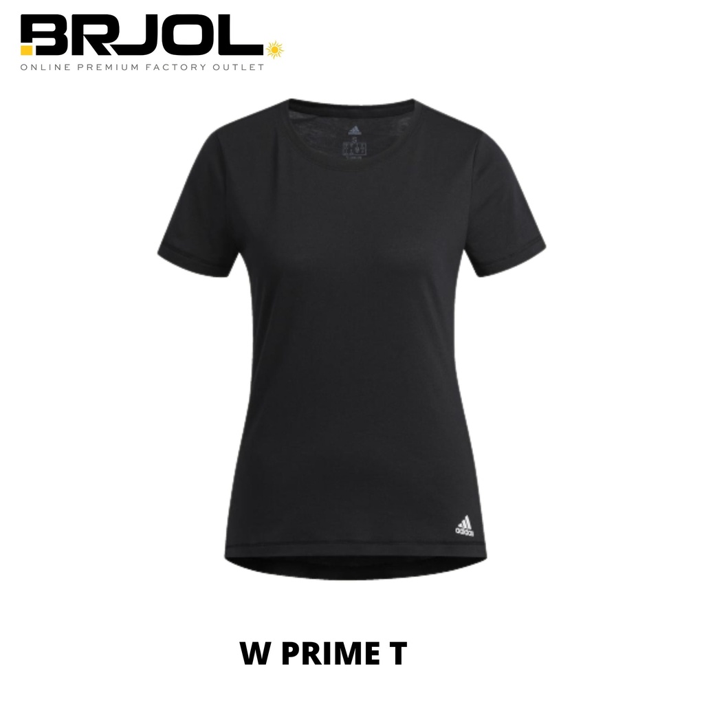 KAOS RUN SPORT LARI WANITA ORIGINAL ADIDAS PRIME T FL8782 HITAM PUTIH