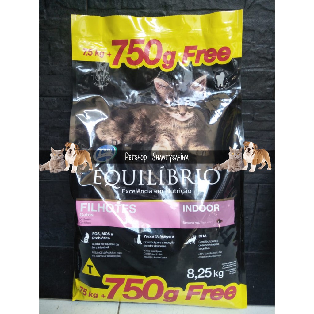 MAKANAN KUCING EQUILIBRIO KITTEN INDOOR KEMASAN REAL 500 GR DAN 1 KG