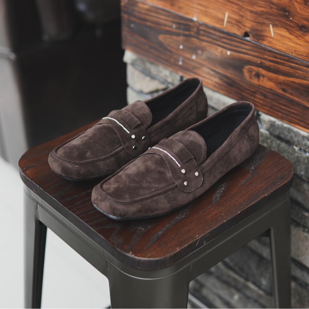 Bisa COD !! Sepatu Kasual Slip On Pria Kickers Papara Coklat Suede Berkualitas Santai Formal