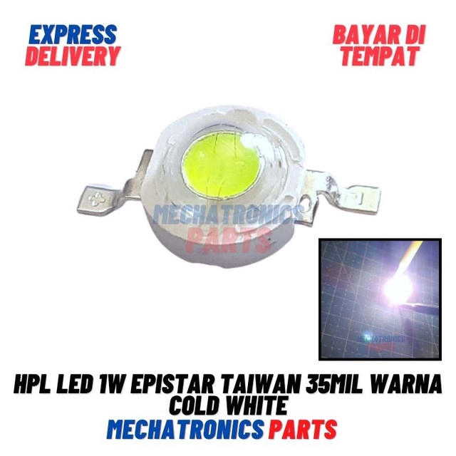 [5683] HPL LED 1W EPISTAR Taiwan 35mil Warna Cold White