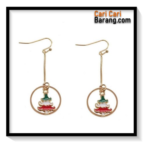 Anting Motif Natal - Drop Earrings - Aksesoris Wanita