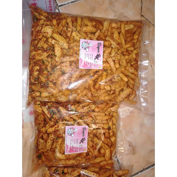 

Basreng Pedas Daun jeruk kemasan 250gr - 1 kg