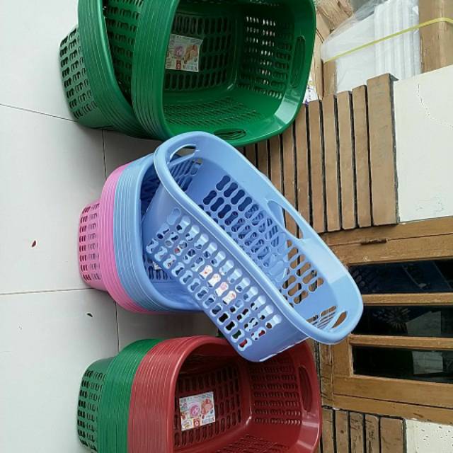 SUNLIFE Keranjang Laundry oval Serena /Keranjang Cucian plastik keranjang popok by gojek