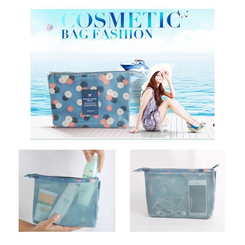 Tas Kosmetik Cosmetic Pouch Toiletry Travel Organizer Bag Doky