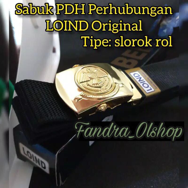 IKAT PINGGANG SABUK PDH DISHUB DINAS KEMENTERIAN PERHUBUNGAN LOIND SLOROK ROL NON BRASO ORI.